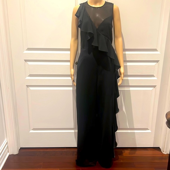 Beautiful Black Jumpsuit with a ruffle detail - Picture 3 of 4